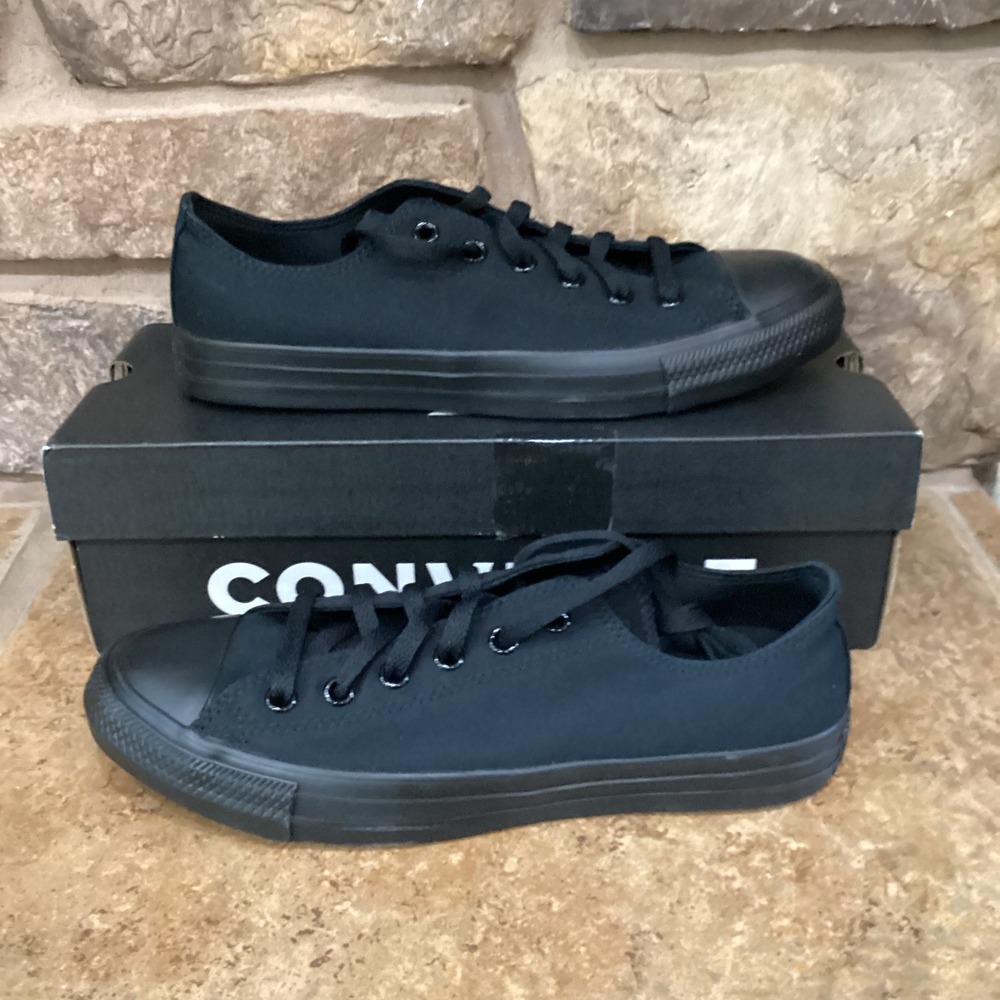Converse Chuck Taylor All Star Low Top Black Monochrome Sneakers M8 W10 M5039